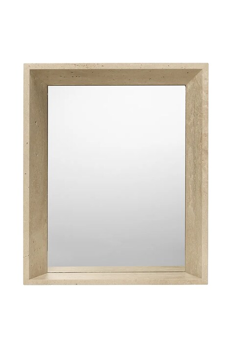 ferm LIVING lustro ścienne Lancet 63,5 x 53 x 12 cm kolor beżowy