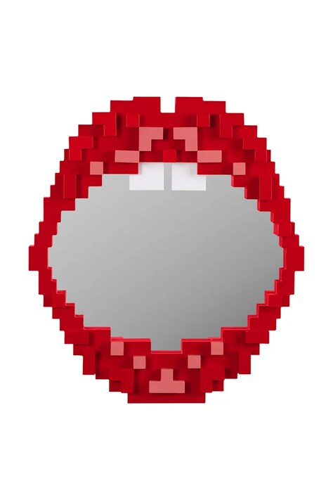 Seletti lustro ścienne 46,5 x 3,6 cm kolor czerwony