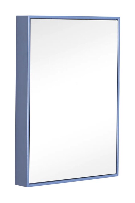 Hübsch lustro ścienne Shine 21 x 4 x 30 cm kolor niebieski