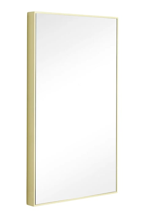 Hübsch lustro ścienne Shine 32 x 4 x 55 cm kolor żółty