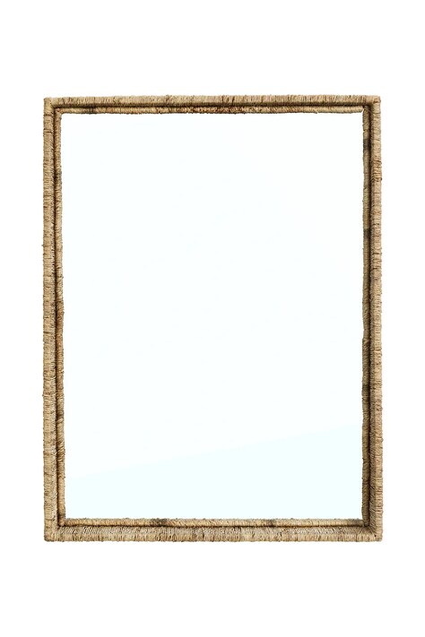 Madam Stoltz зеркало настенное джутовое 45 x 60 x 8 cm MK260225-03
