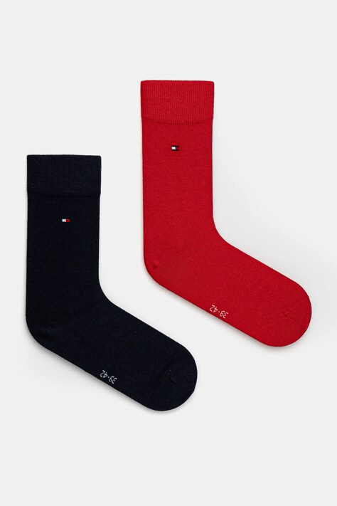 Tommy Hilfiger sosete copii (2-pack) culoarea rosu