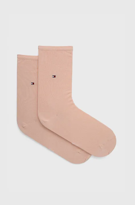 Κάλτσες Tommy Hilfiger γυναικεία, χρώμα: ροζ