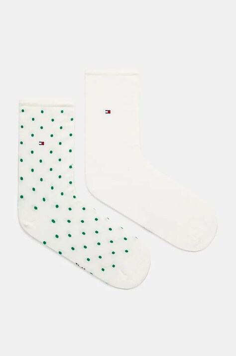 Čarape Tommy Hilfiger 2-pack za žene, boja: crna, 100001493