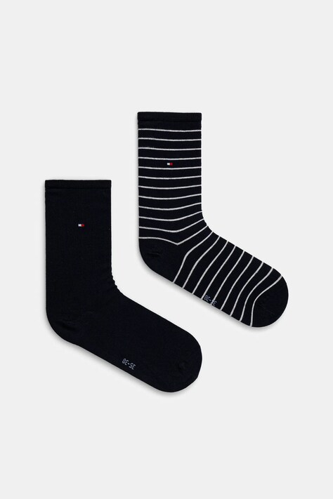 Tommy Hilfiger sosete 2-pack femei, culoarea albastru marin, 100001494