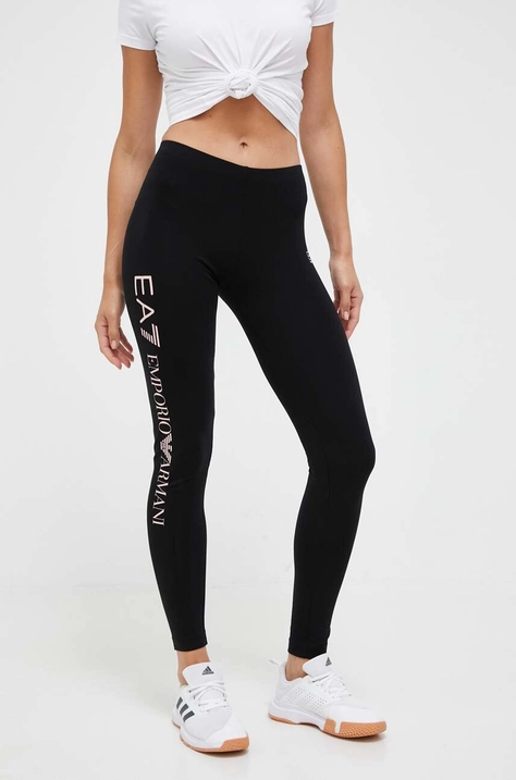 EA7 Emporio Armani legginsy damskie z nadrukiem