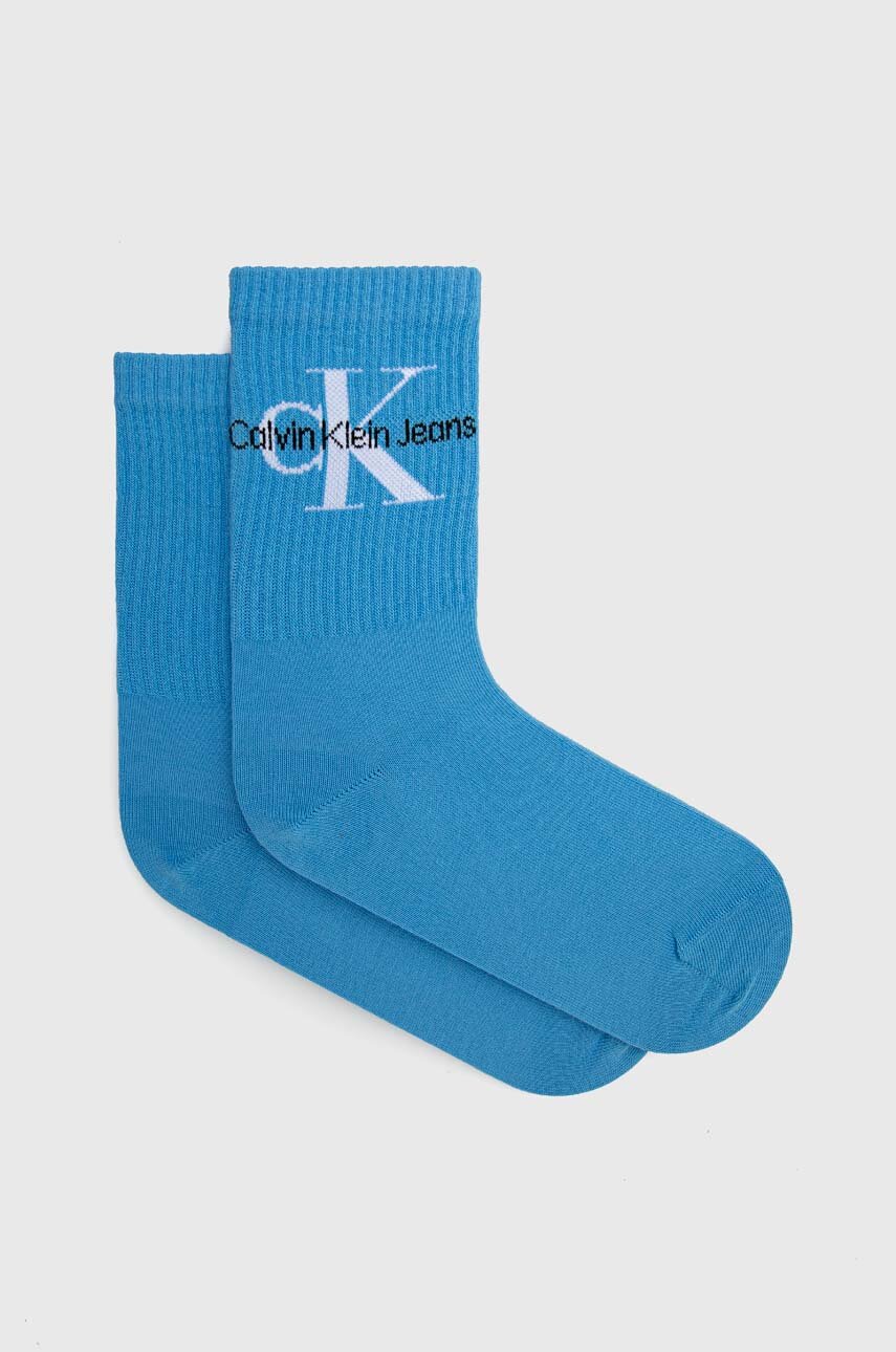 Calvin Klein Jeans skarpetki damskie kolor niebieski