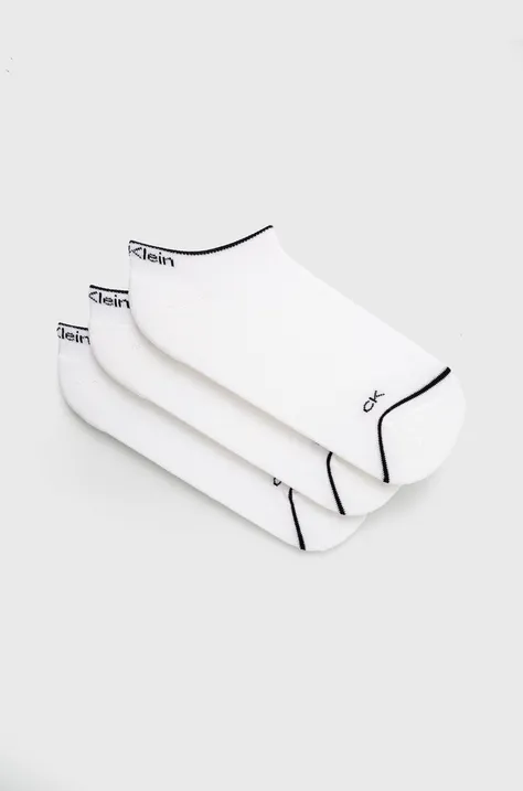 Calvin Klein Skarpetki (3-pack) damskie kolor biały 701218765