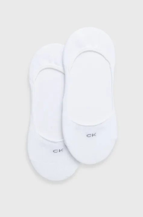 Calvin Klein skarpetki (2-pack) damskie kolor biały