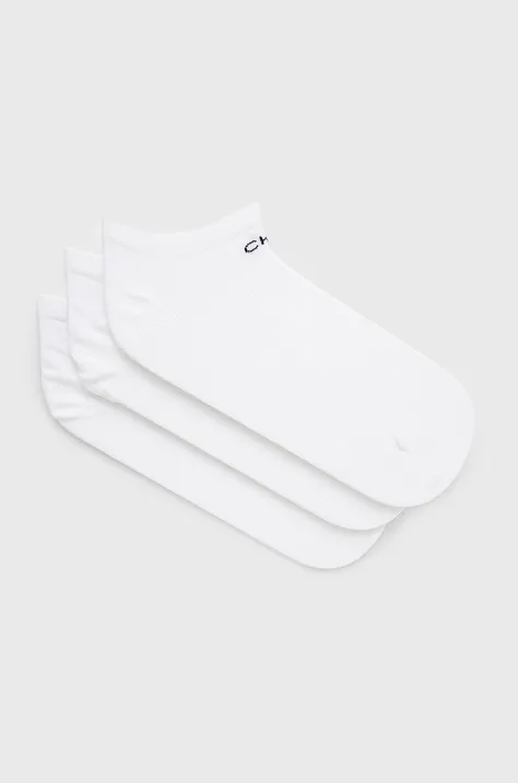 Čarape Calvin Klein za žene, boja: bijela