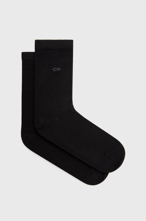 Calvin Klein Șosete (2-pack) femei, culoarea negru