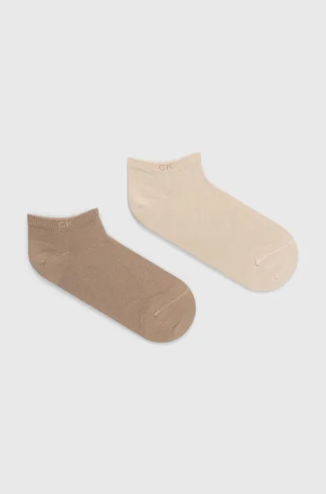 Шкарпетки Calvin Klein жіночі колір бежевий
