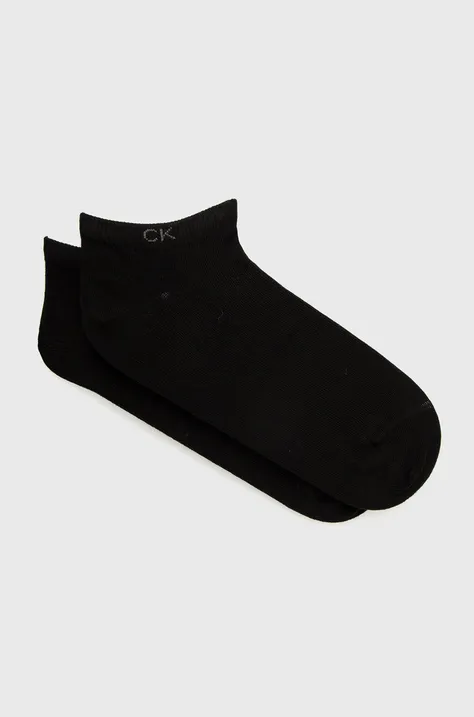 Κάλτσες Calvin Klein γυναικείες, χρώμα: μαύρο