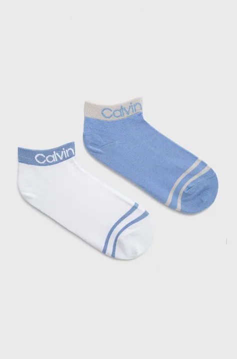 Čarape Calvin Klein za žene, boja: plava