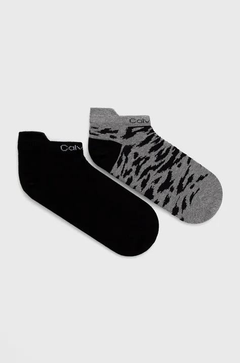 Κάλτσες Calvin Klein γυναικείες, χρώμα: μαύρο 701218778