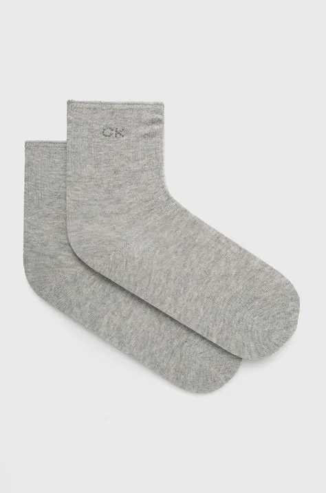 Čarape Calvin Klein za žene, boja: siva, 701218781