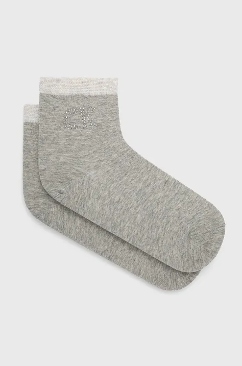 Ponožky Calvin Klein dámske, šedá farba