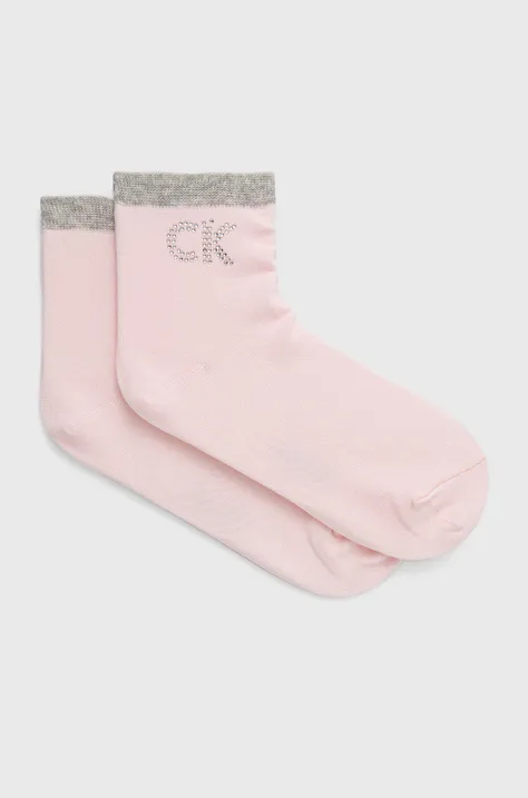 Κάλτσες Calvin Klein γυναικείες, χρώμα: ροζ 701218782