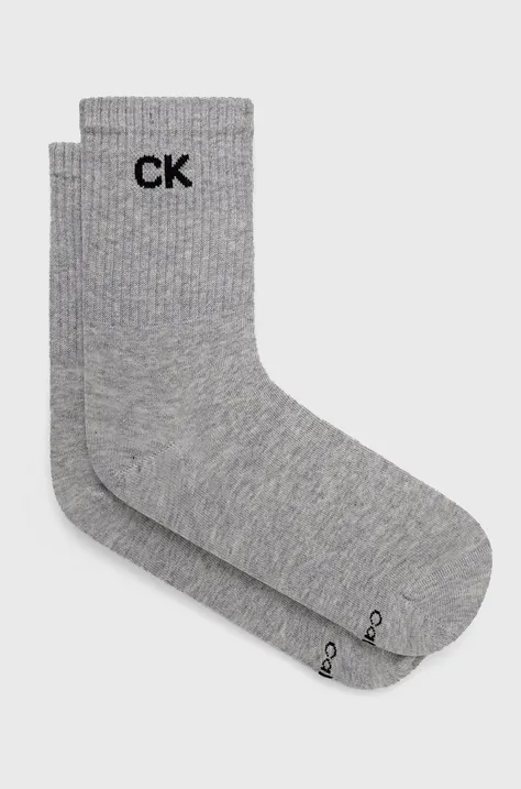 Κάλτσες Calvin Klein γυναικείες, χρώμα: γκρι 701218784
