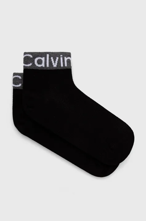 Κάλτσες Calvin Klein γυναικείες, χρώμα: μαύρο 701218785
