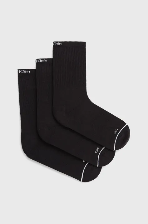 Calvin Klein skarpetki (3-pack) damskie kolor czarny