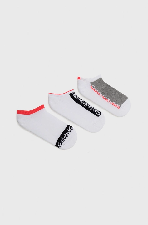 Calvin Klein skarpetki (3-pack) damskie kolor biały