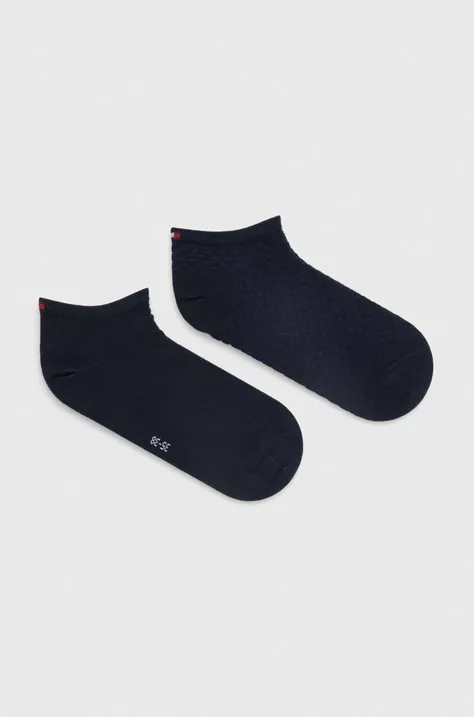 Ponožky Tommy Hilfiger 2-pack dámské, tmavomodrá barva