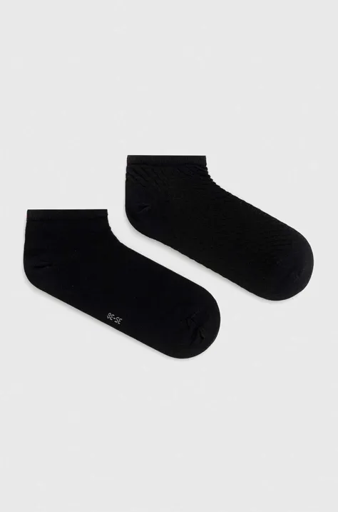 Ponožky Tommy Hilfiger 2-pak dámske, čierna farba