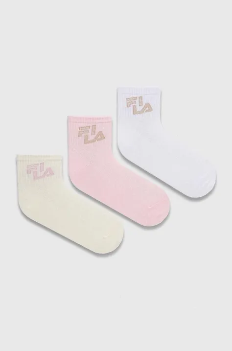 Κάλτσες Fila 3-pack χρώμα: ροζ, F6943
