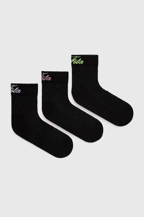 Шкарпетки Fila 3-pack жіночі колір чорний F6944