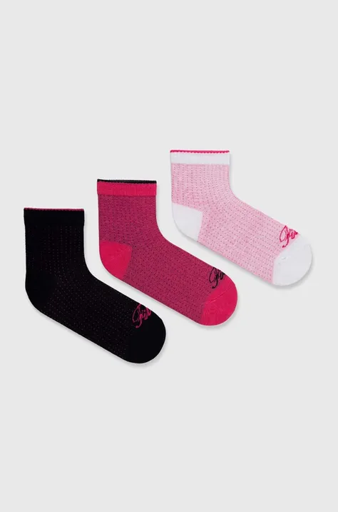Ponožky Fila 3-pack dámské, růžová barva, F6947