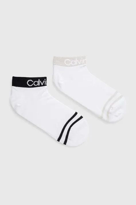 Calvin Klein sosete 4-pack femei, culoarea alb, 701220511