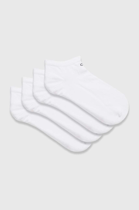 Nogavice Calvin Klein 4-pack ženske, bela barva, 701220513