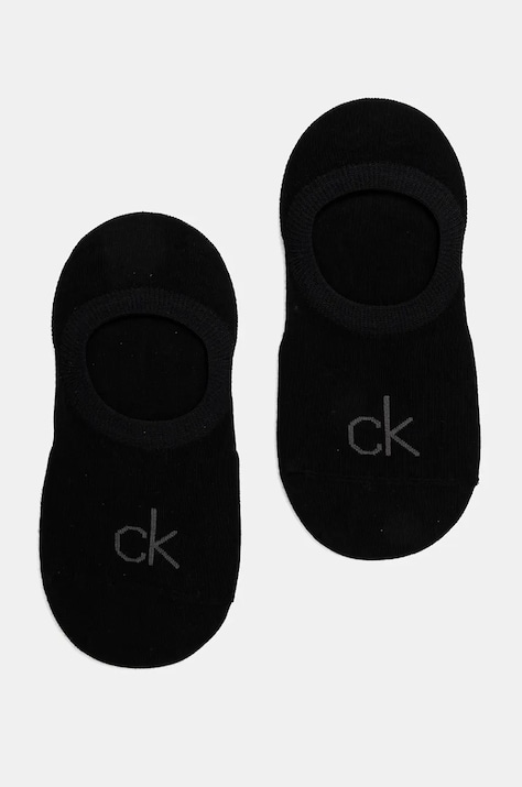 Calvin Klein sosete 2-pack femei, culoarea negru, 701228801