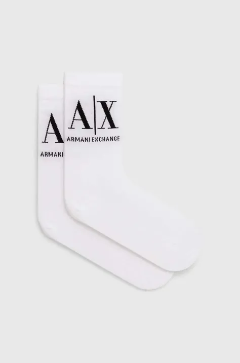 Armani Exchange sosete femei, culoarea alb, 946020 CC401