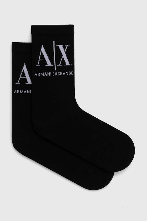 Armani Exchange sosete femei, culoarea negru, 946020 CC401