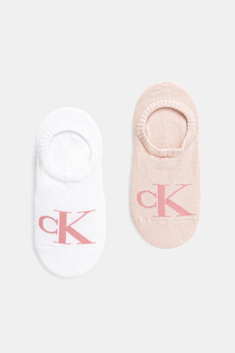 Calvin Klein Jeans skarpetki 2-pack damskie kolor beżowy 701228817