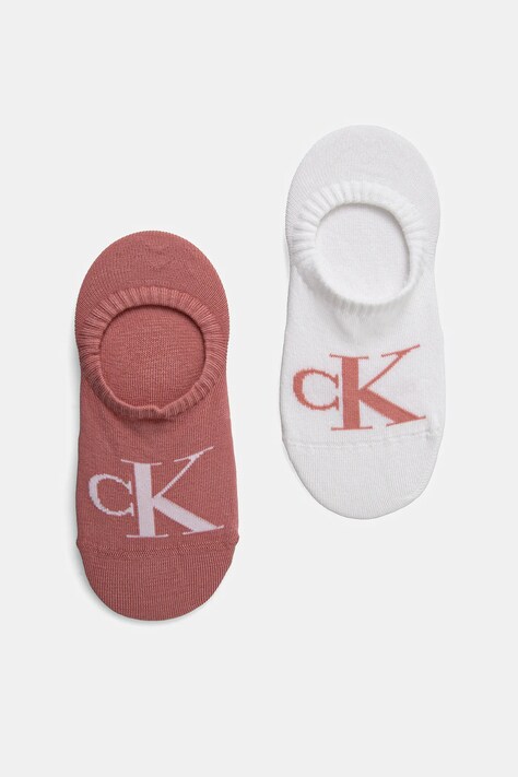 Calvin Klein Jeans sosete 2-pack femei, culoarea roz, 701228817
