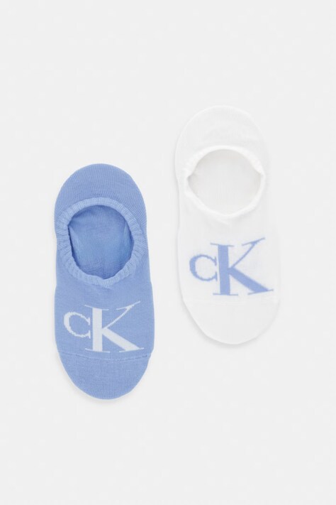 Calvin Klein Jeans skarpety damskie z bawełną 2-pack niebieskie 701228817