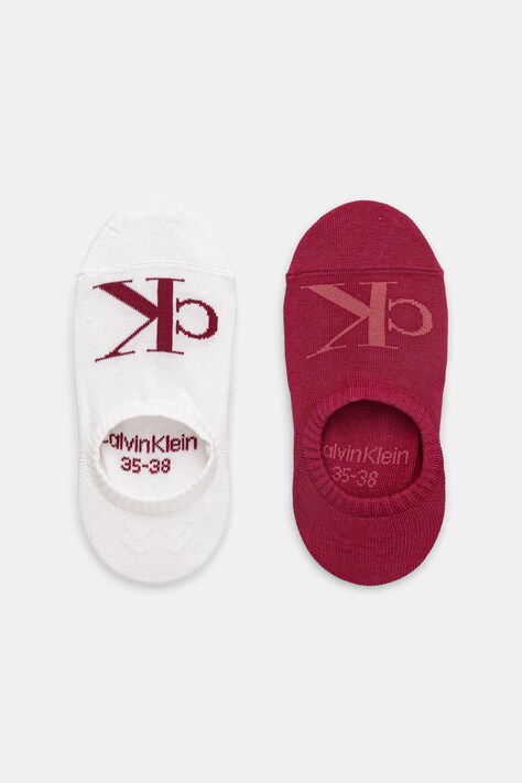 Calvin Klein Jeans skarpetki 2-pack kolor bordowy 701228817