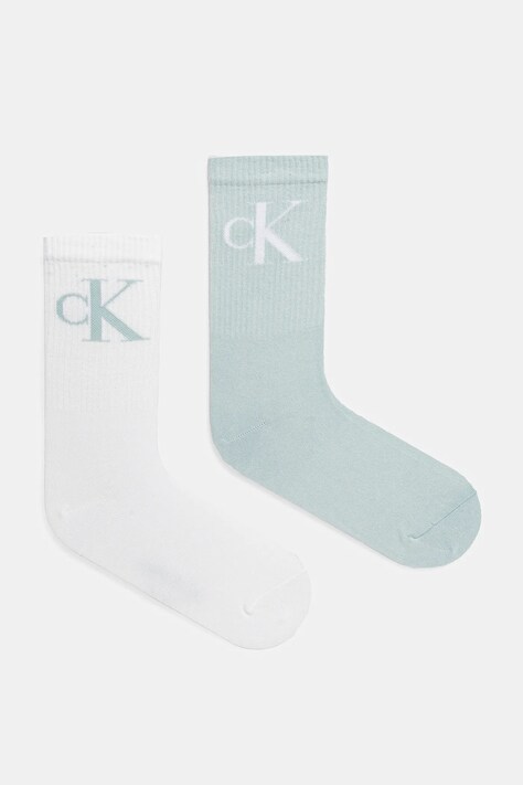 Шкарпетки Calvin Klein Jeans 2-pack жіночі колір бірюзовий 701228811
