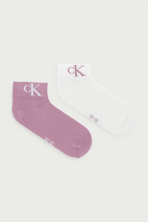 Calvin Klein Jeans носки для женщин с хлопком 2 шт. фиолетовые 701228813