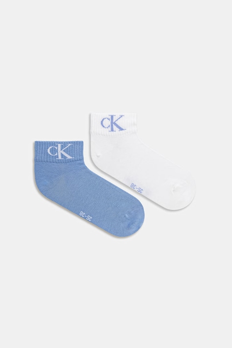 Calvin Klein Jeans skarpety damskie z bawełną 2-pack niebieskie 701228813