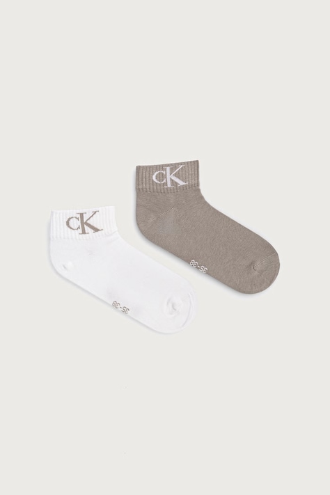 Calvin Klein Jeans skarpety damskie z bawełną 2-pack beżowe 701228813