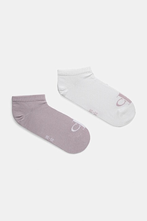 Ponožky Calvin Klein Jeans 2-pack dámské, fialová barva, 701228815
