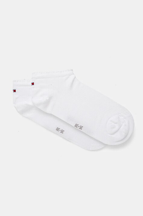 Tommy Hilfiger sosete femei, culoarea alb, 701228932