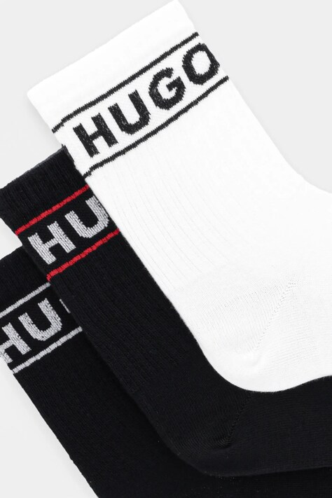 Шкарпетки HUGO 3-pack 3P QSRIB SPORTY CC W — AA00-LGD0O8, чорний — фото 2