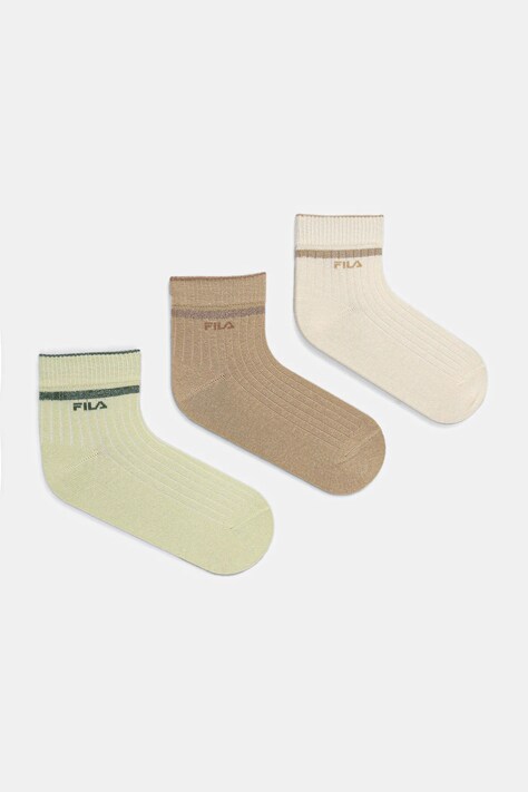 Fila șosete 3-pack culoarea bej, F6797