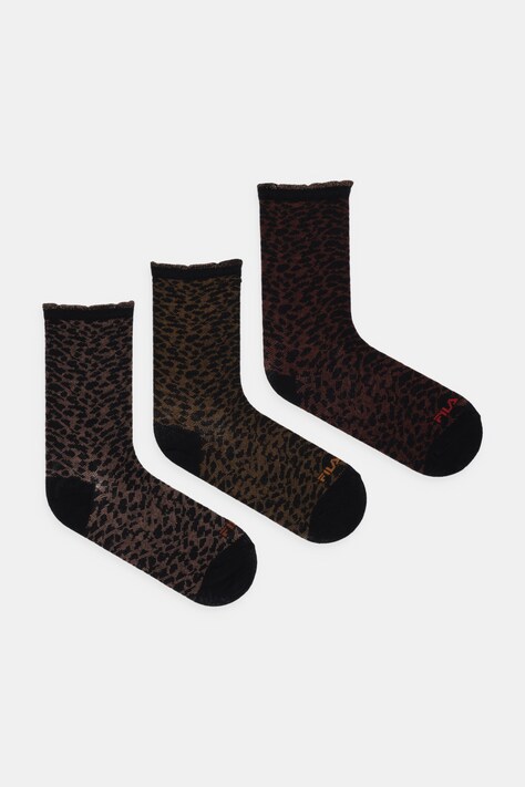 Fila skarpetki 3-pack kolor brązowy F6147