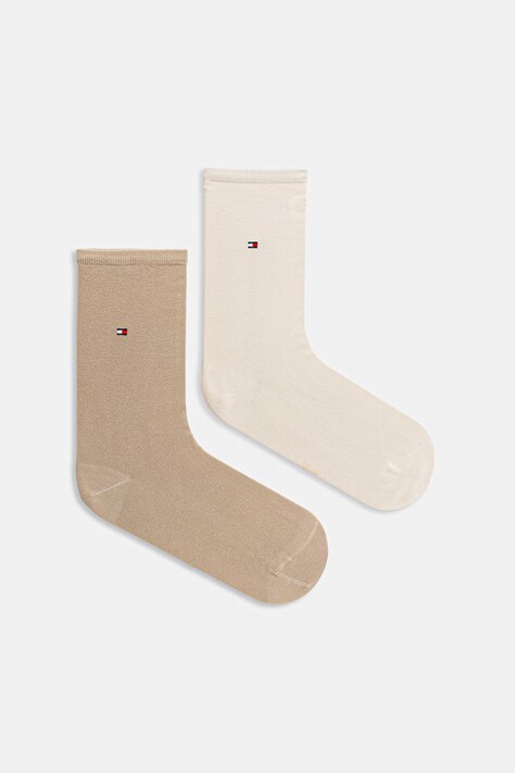 Tommy Hilfiger skarpety damskie 2-pack beżowe 371221119